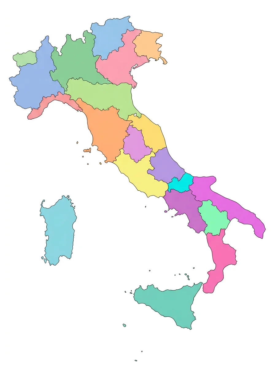 Mappa d'Italia - clicca sulla tua regione